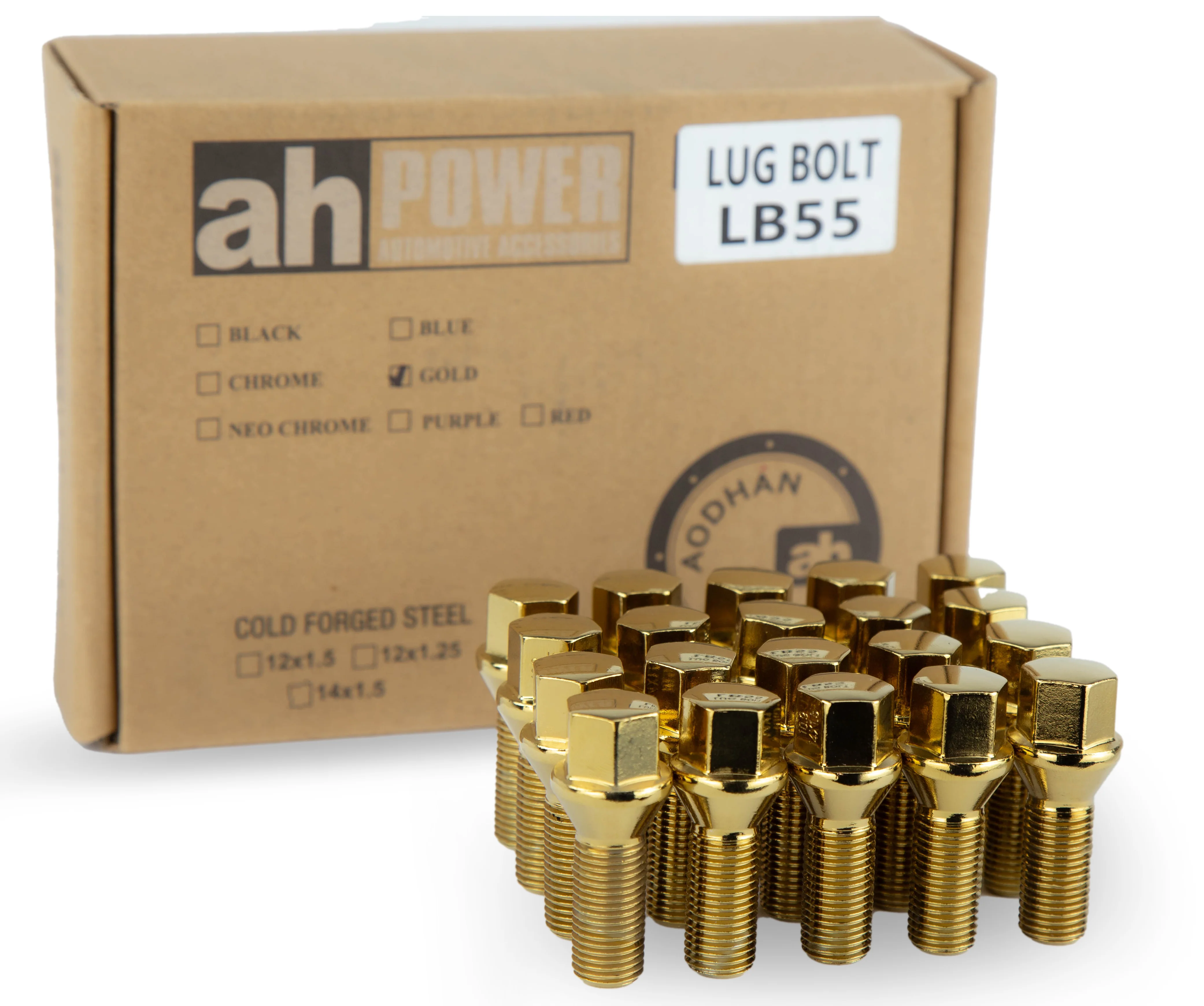 Aodhan LB55 Lug Bolts Set - Conical Seat, 28mm Shank Length - Image 6