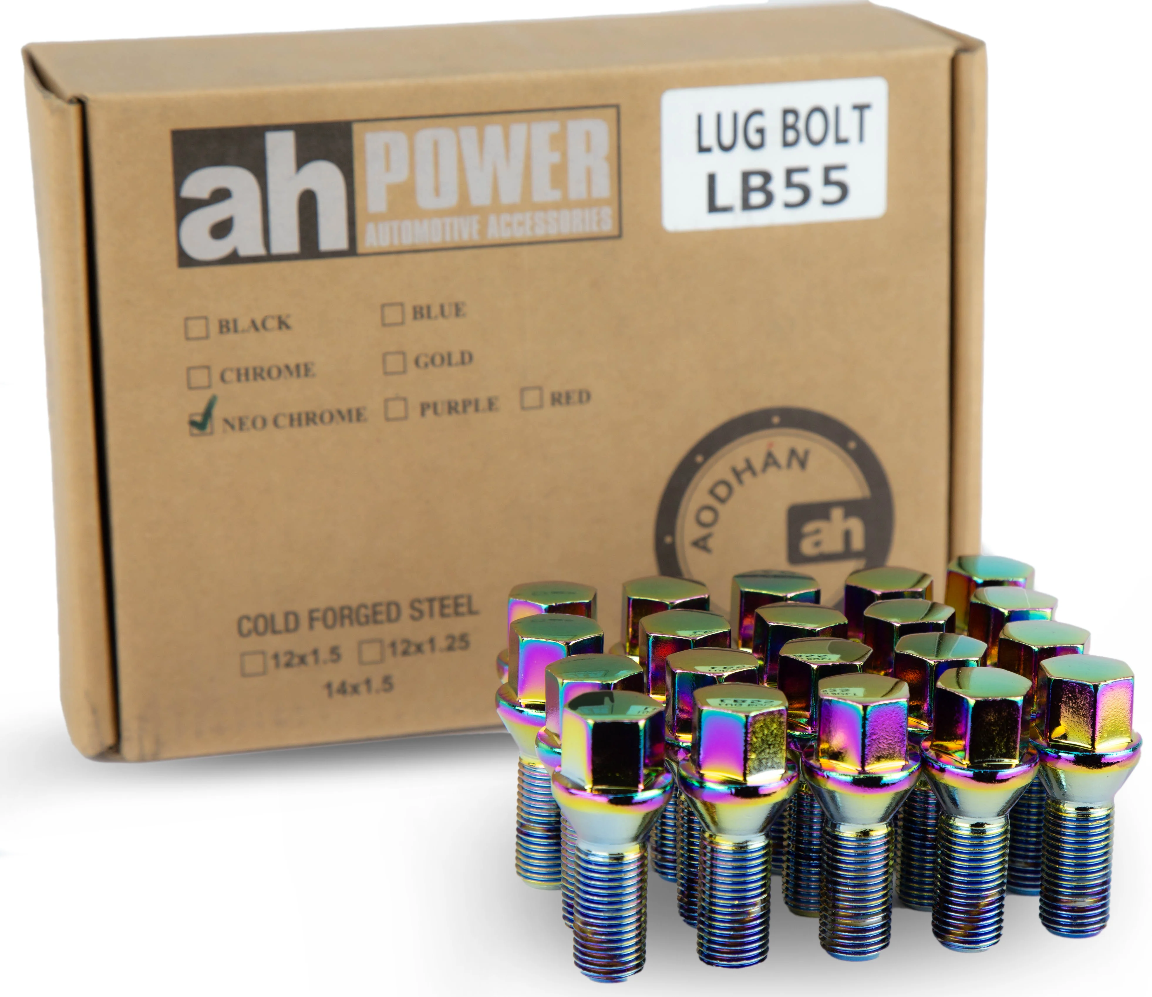 Aodhan LB55 Lug Bolts Set - Conical Seat, 28mm Shank Length - Image 7