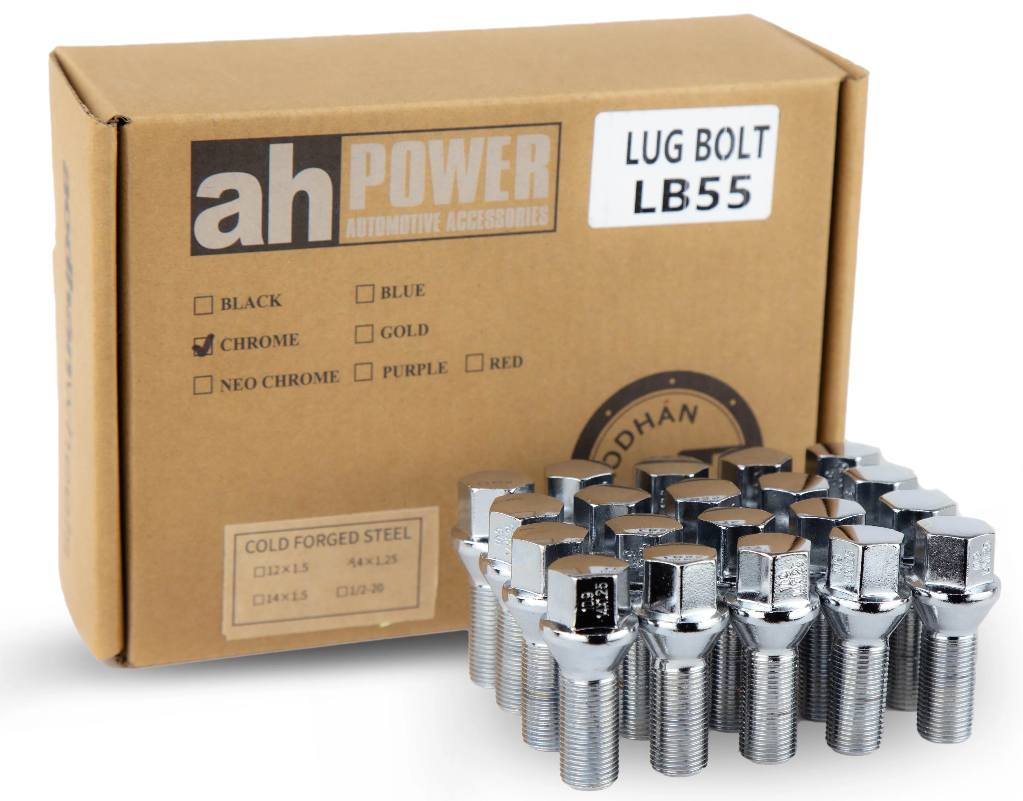 Aodhan LB55 Lug Bolts Set - Conical Seat, 28mm Shank Length - Image 8