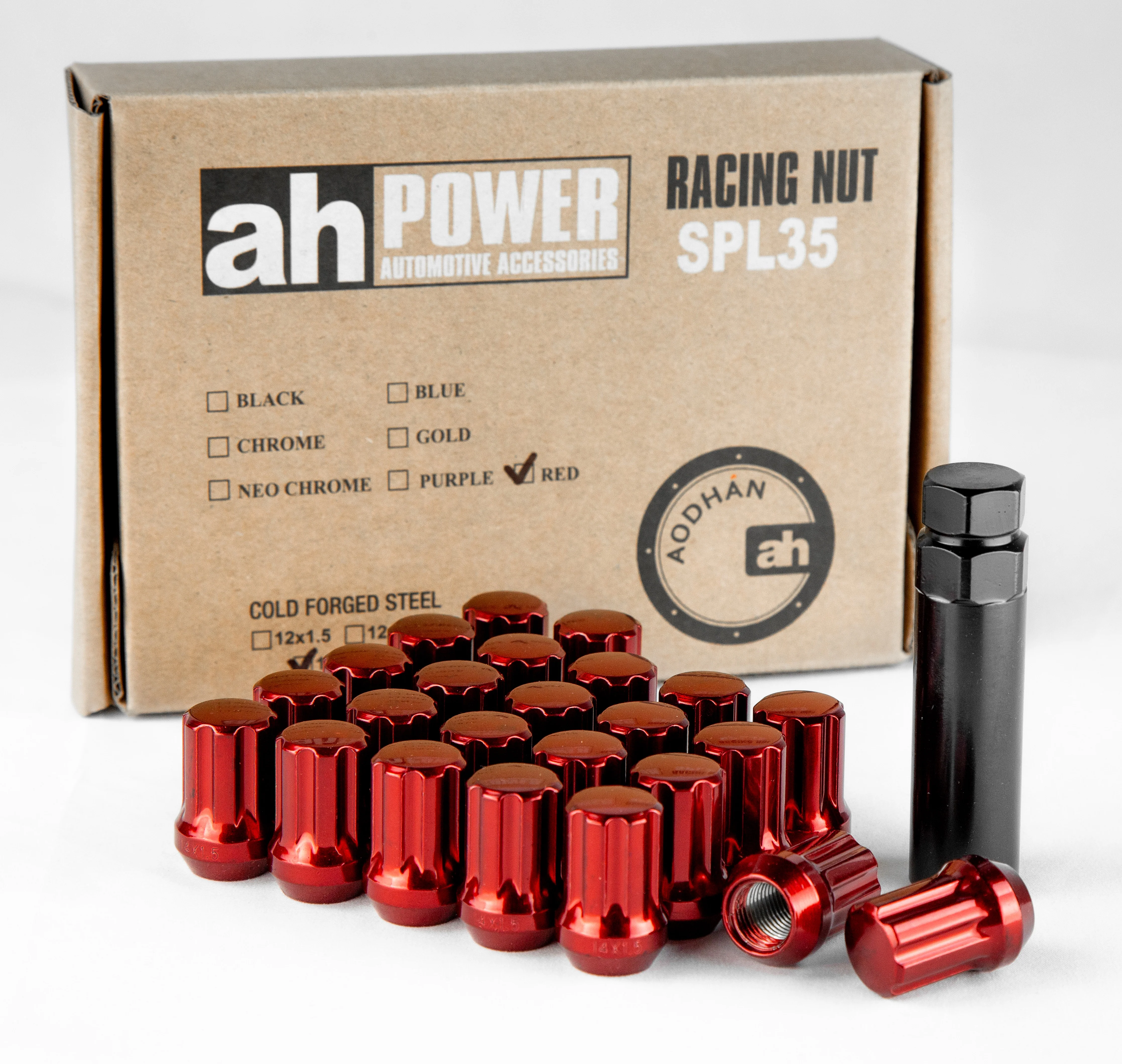 Aodhan SPL35 Spline Lug nuts Set - Conical Seat ,35mm Overall Size - Image 28