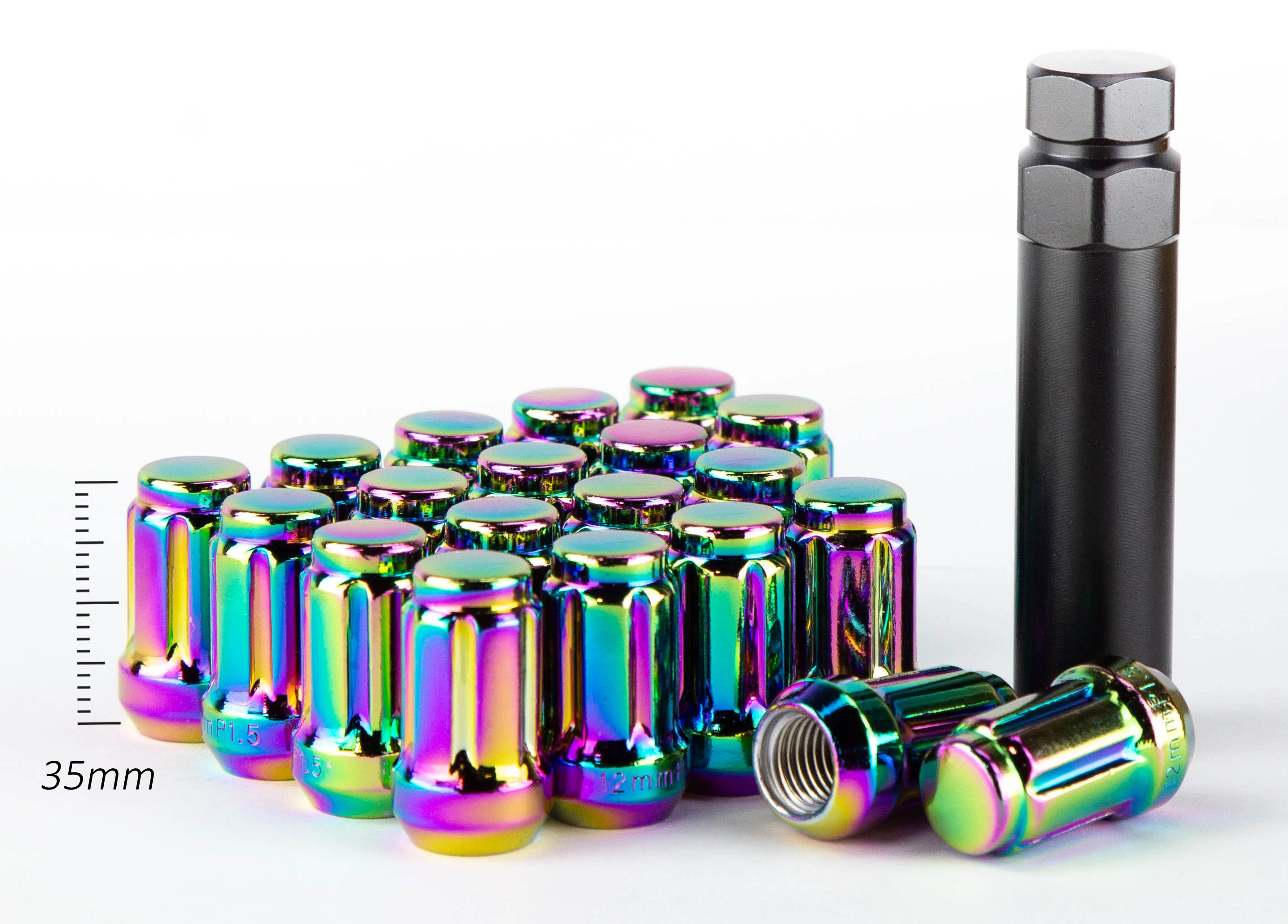 Aodhan SPL35 Spline Lug nuts Set - Conical Seat ,35mm Overall Size - Image 5