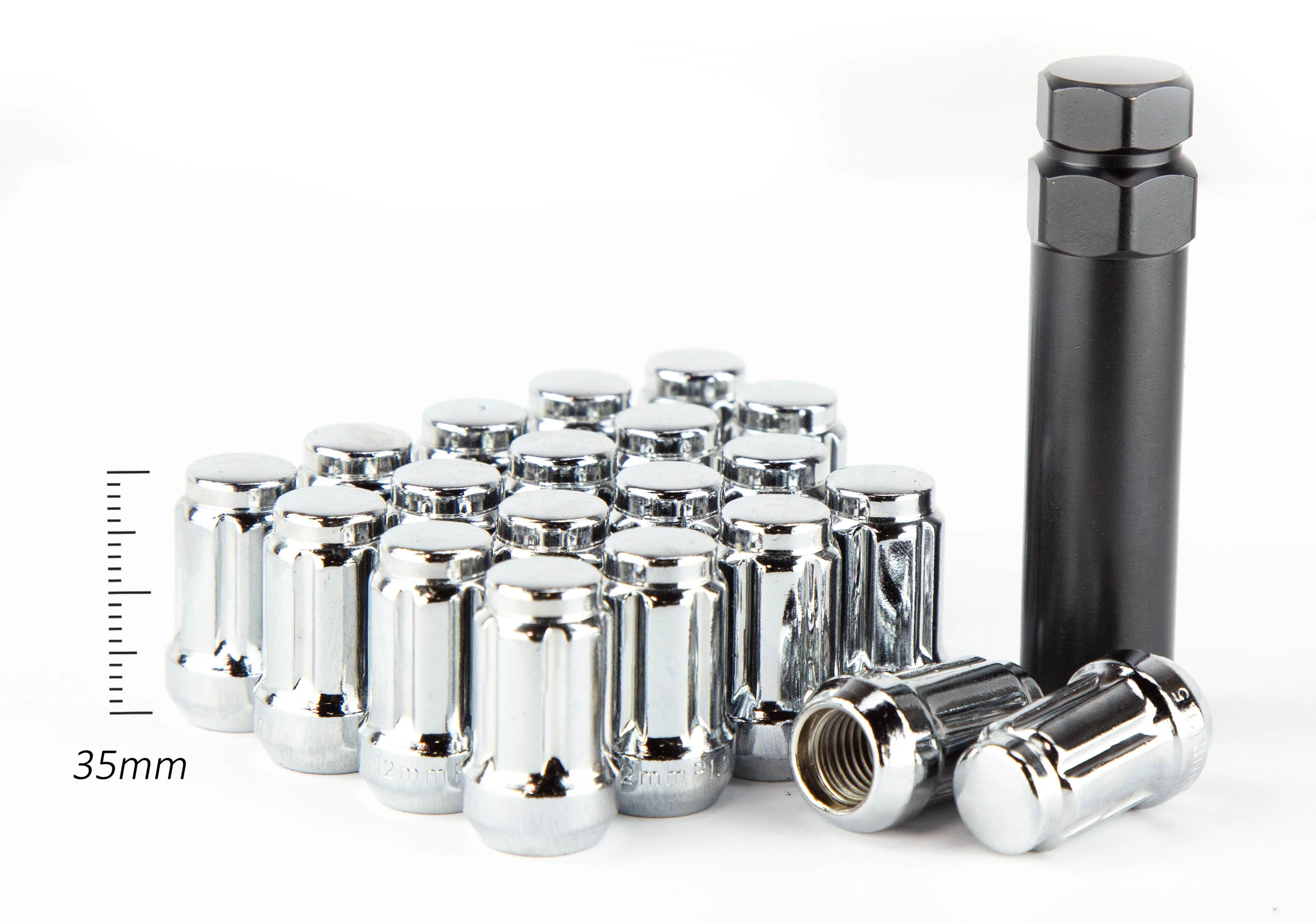 Aodhan SPL35 Spline Lug nuts Set - Conical Seat ,35mm Overall Size - Image 8