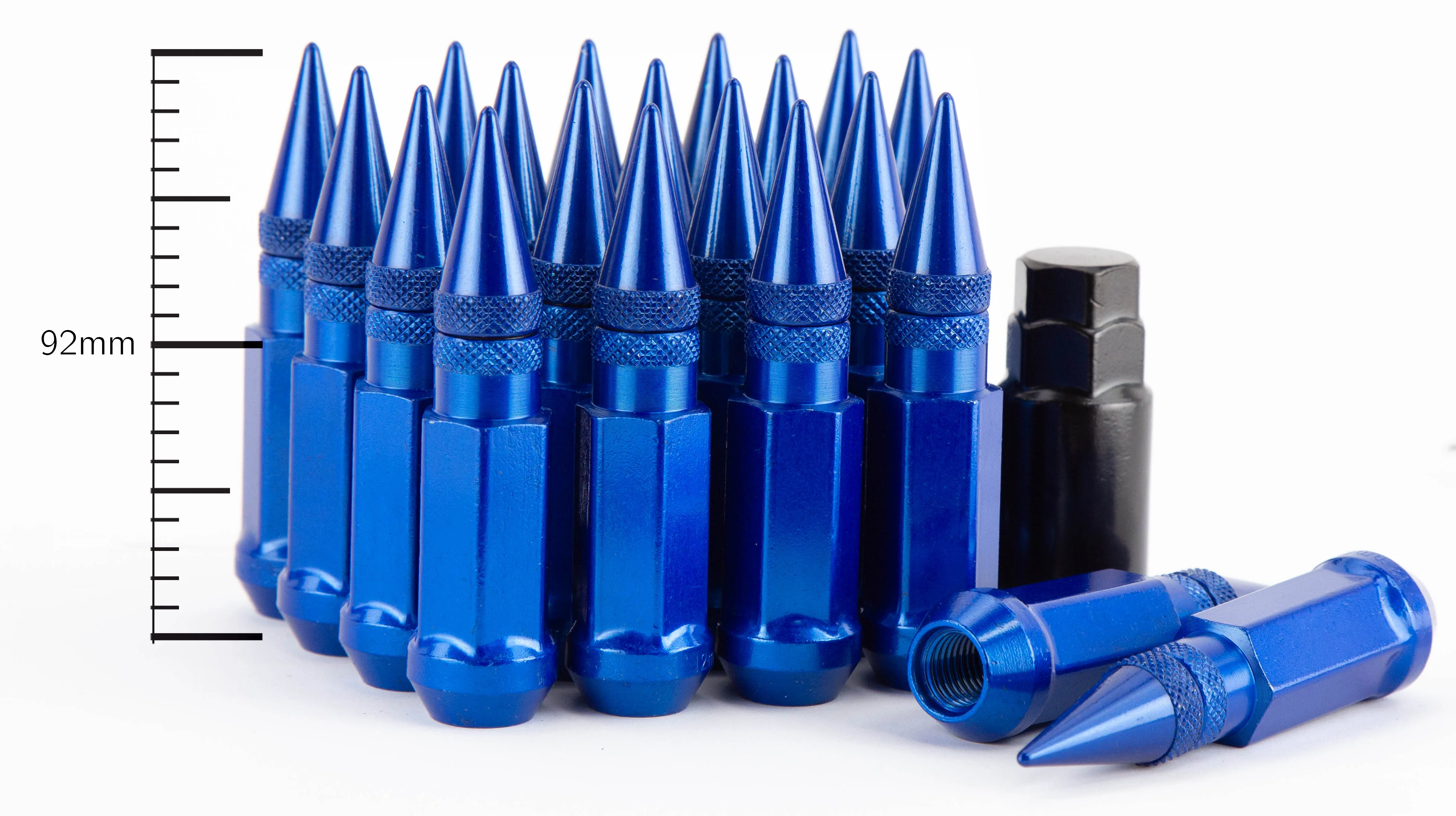 Aodhan XT92 Spiked Extended Lug Nut Set – Conical Seat, 91mm Overall Length - Image 3