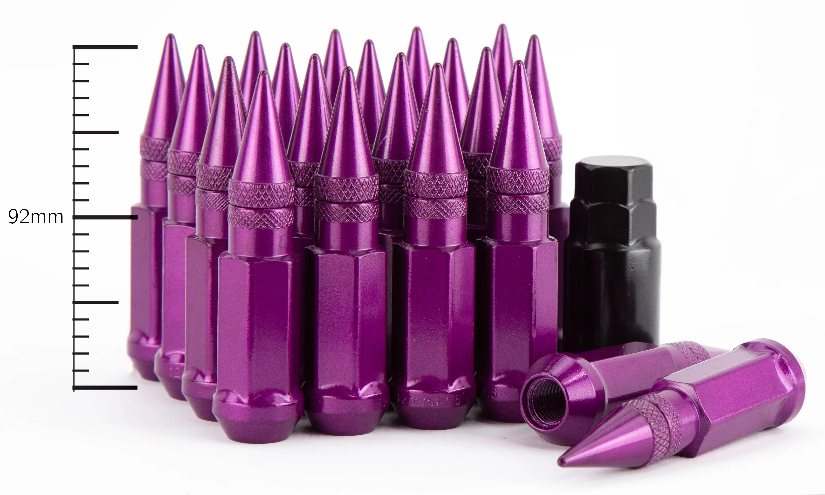 Aodhan XT92 Spiked Extended Lug Nut Set – Conical Seat, 91mm Overall Length - Image 7